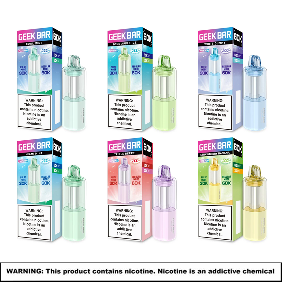 Geekbar MATE Disposables Pods | 5% Nicotine | 30k Pulse Mode/60k Regular Mode Puffs | 5 Count Display product image